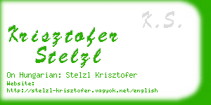 krisztofer stelzl business card
